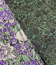 Жаккард фиолетовый цветок