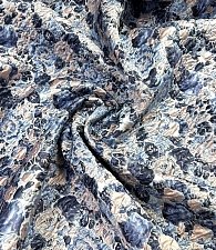 Жаккард голубой цветок