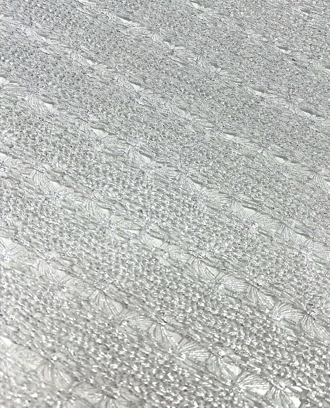 Ажур-трикотаж с напыл.белый\серебро